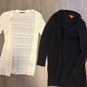 Elegant Black and Cream Women's cardigan Set Smalls